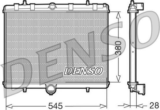Denso DRM07060 - Радиатор, охлаждение двигателя autosila-amz.com