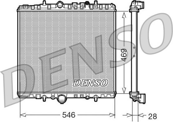 Denso DRM07061 - Радиатор, охлаждение двигателя autosila-amz.com