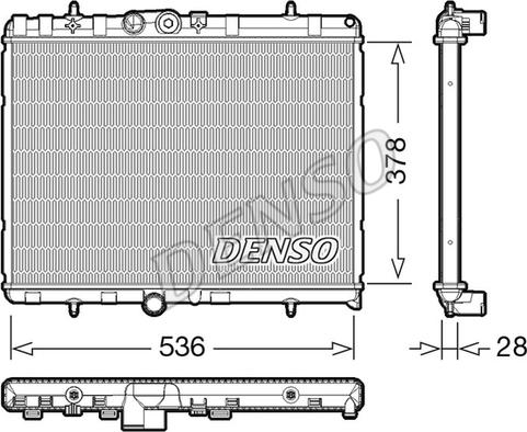 Denso DRM07004 - Радиатор, охлаждение двигателя autosila-amz.com