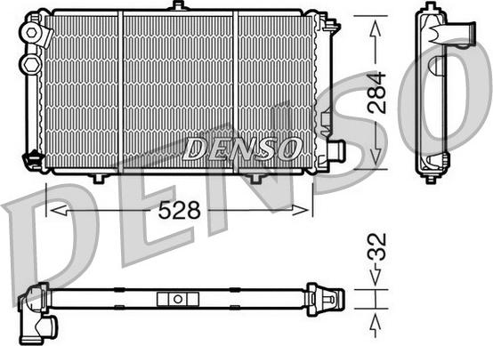 Denso DRM07001 - Радиатор, охлаждение двигателя autosila-amz.com