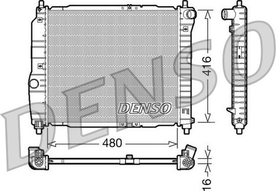 Denso DRM15003 - Радиатор, охлаждение двигателя autosila-amz.com