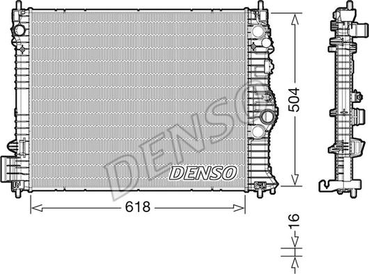 Denso DRM15010 - Радиатор, охлаждение двигателя autosila-amz.com