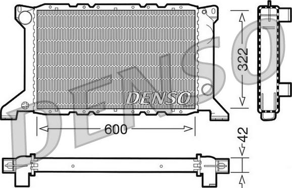 Denso DRM10098 - Радиатор, охлаждение двигателя autosila-amz.com