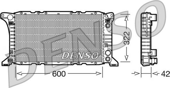Denso DRM10092 - Радиатор, охлаждение двигателя autosila-amz.com
