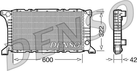 Denso DRM10097 - Радиатор, охлаждение двигателя autosila-amz.com