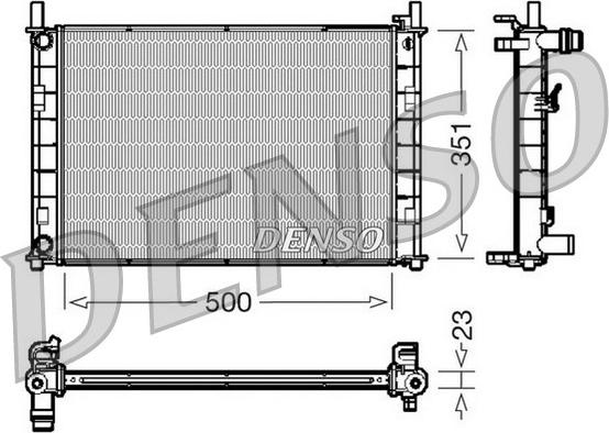 Denso DRM10046 - Радиатор, охлаждение двигателя autosila-amz.com