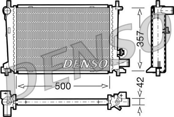 Denso DRM10040 - Радиатор, охлаждение двигателя autosila-amz.com