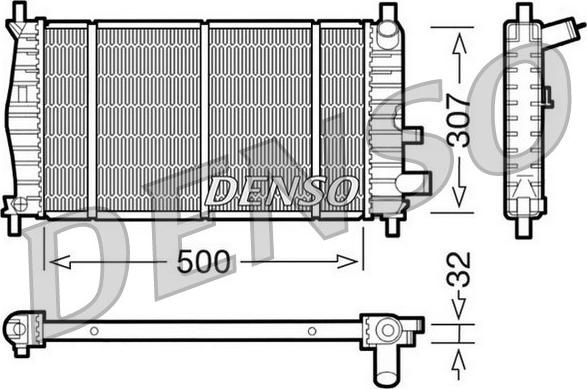 Denso DRM10042 - Радиатор, охлаждение двигателя autosila-amz.com