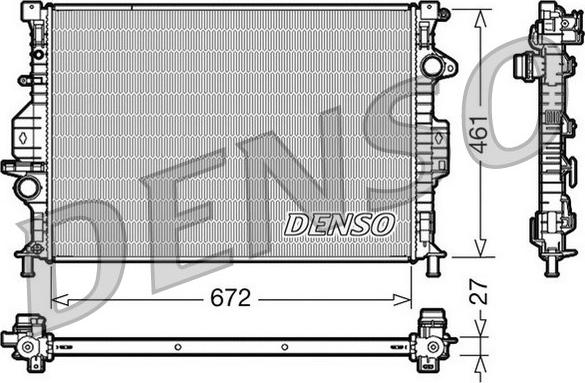 Denso DRM10069 - Радиатор, охлаждение двигателя autosila-amz.com