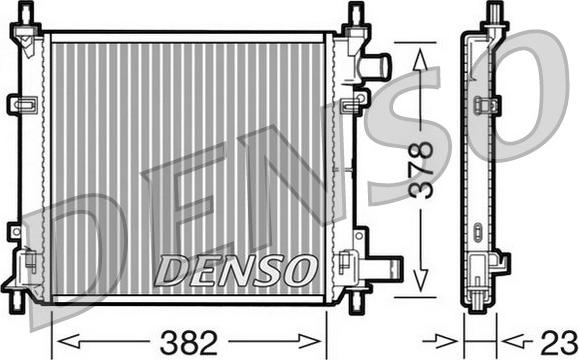 Denso DRM10060 - Радиатор, охлаждение двигателя autosila-amz.com