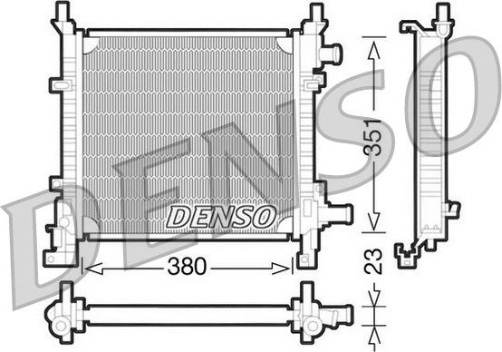 Denso DRM10061 - Радиатор, охлаждение двигателя autosila-amz.com