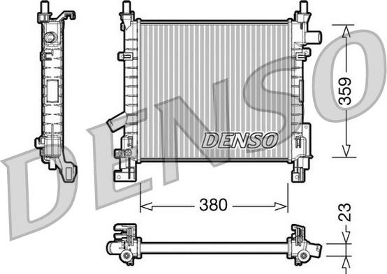 Denso DRM10063 - Радиатор, охлаждение двигателя autosila-amz.com