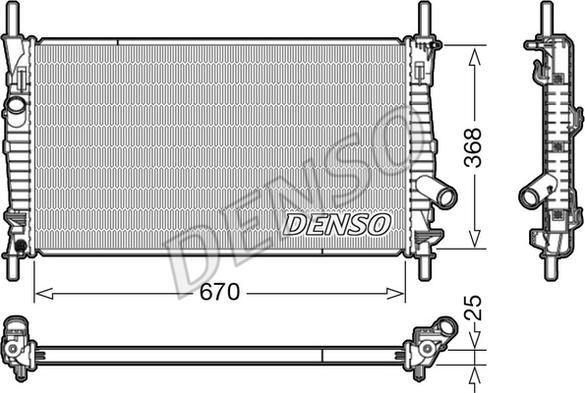 Denso DRM10004 - Радиатор, охлаждение двигателя autosila-amz.com