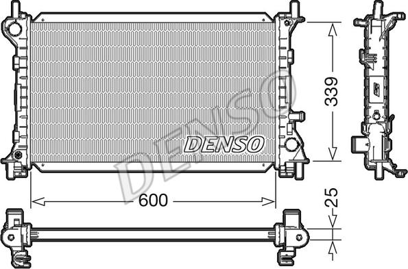 Denso DRM10003 - Радиатор, охлаждение двигателя autosila-amz.com