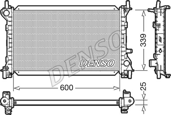 Denso DRM10002 - Радиатор, охлаждение двигателя autosila-amz.com