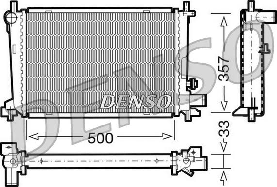 Denso DRM10039 - Радиатор, охлаждение двигателя autosila-amz.com