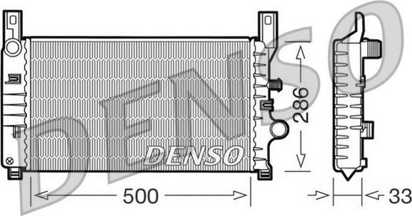 Denso DRM10034 - Радиатор, охлаждение двигателя autosila-amz.com