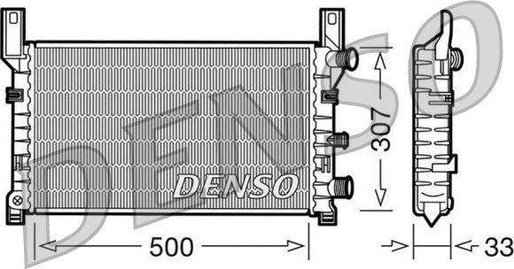 Denso DRM10035 - Радиатор, охлаждение двигателя autosila-amz.com