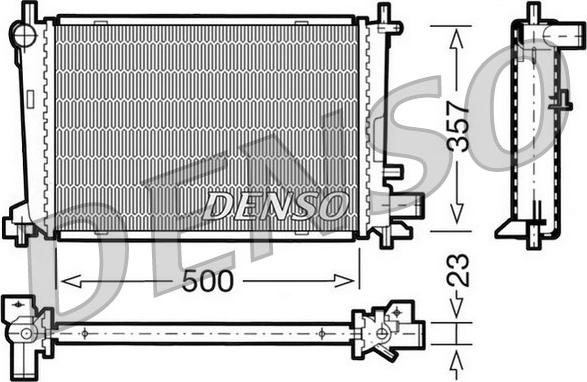 Denso DRM10038 - Радиатор, охлаждение двигателя autosila-amz.com