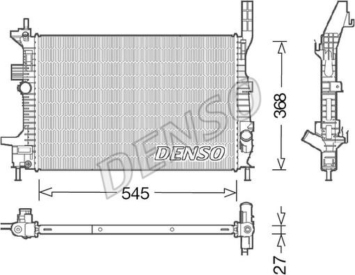 Denso DRM10028 - Радиатор, охлаждение двигателя autosila-amz.com