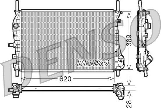 Denso DRM10073 - Радиатор, охлаждение двигателя autosila-amz.com