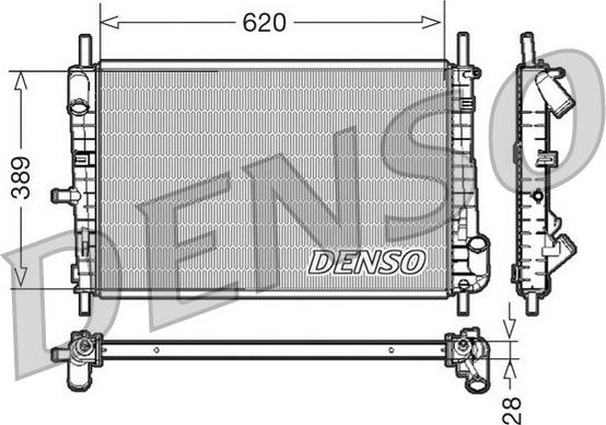 Denso DRM10072 - Радиатор, охлаждение двигателя autosila-amz.com