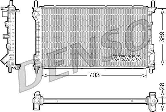 Denso DRM10109 - Радиатор, охлаждение двигателя autosila-amz.com