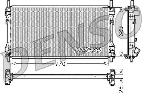 Denso DRM10104 - Радиатор, охлаждение двигателя autosila-amz.com