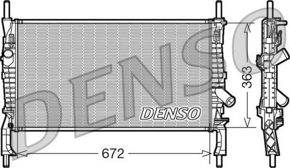 Denso DRM10105 - Радиатор, охлаждение двигателя autosila-amz.com