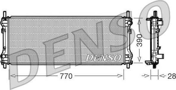 Denso DRM10103 - Радиатор, охлаждение двигателя autosila-amz.com