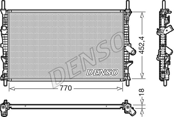 Denso DRM10111 - Радиатор, охлаждение двигателя autosila-amz.com