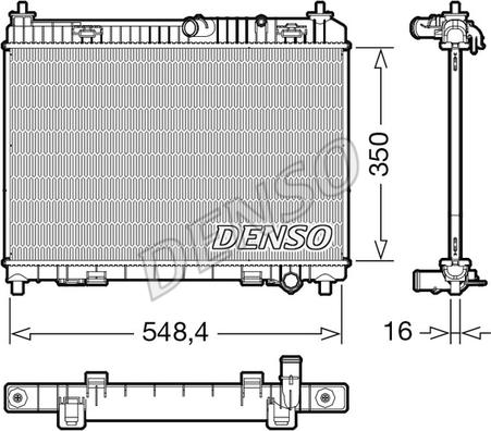 Denso DRM10113 - Радиатор, охлаждение двигателя autosila-amz.com