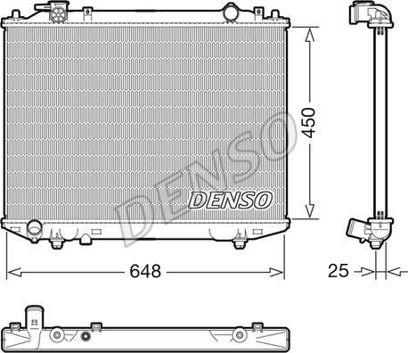 Denso DRM10117 - Радиатор, охлаждение двигателя autosila-amz.com