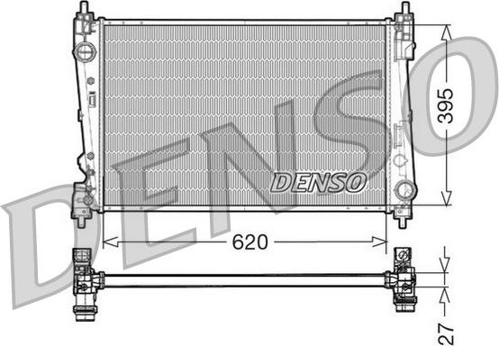 Denso DRM13015 - Радиатор, охлаждение двигателя autosila-amz.com