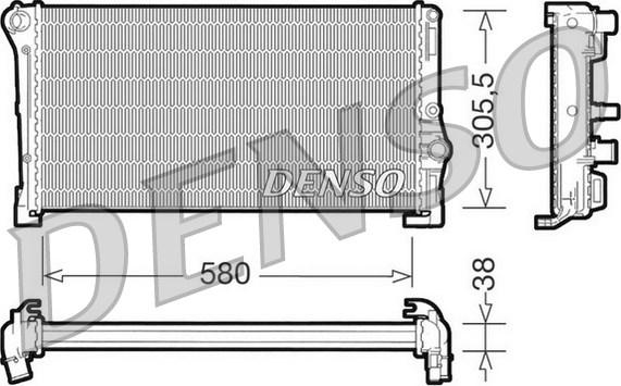 Denso DRM13010 - Радиатор, охлаждение двигателя autosila-amz.com