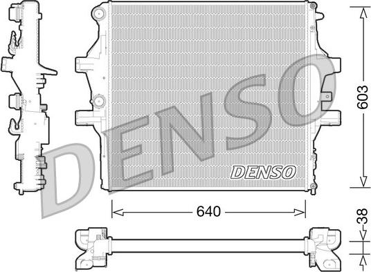Denso DRM12009 - Радиатор, охлаждение двигателя autosila-amz.com