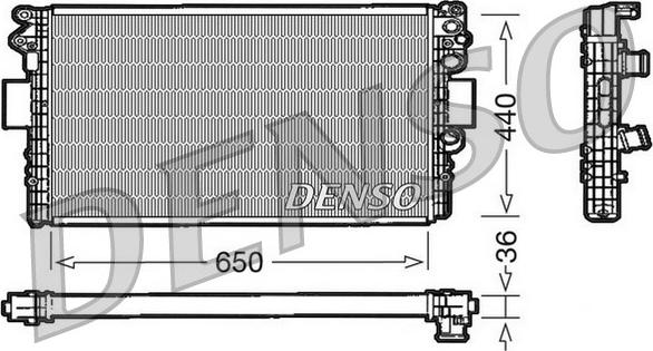 Denso DRM12004 - Радиатор, охлаждение двигателя autosila-amz.com