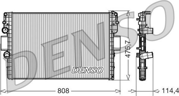 Denso DRM12010 - Радиатор, охлаждение двигателя autosila-amz.com