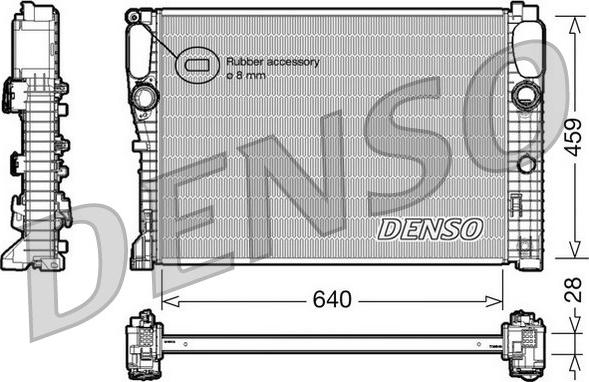 Denso DRM17042 - Радиатор, охлаждение двигателя autosila-amz.com