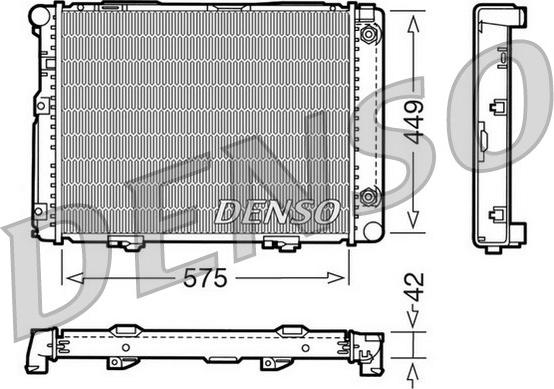 Denso DRM17060 - Радиатор, охлаждение двигателя autosila-amz.com