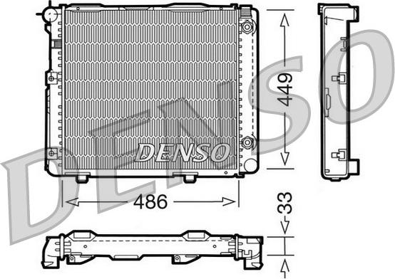 Denso DRM17067 - Радиатор, охлаждение двигателя autosila-amz.com