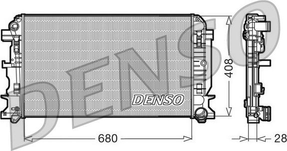 Denso DRM17009 - Радиатор, охлаждение двигателя autosila-amz.com