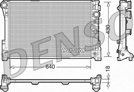 Denso DRM17005 - Радиатор, охлаждение двигателя autosila-amz.com