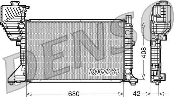 Denso DRM17011 - Радиатор, охлаждение двигателя autosila-amz.com