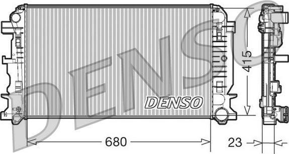 Denso DRM17018 - Радиатор, охлаждение двигателя autosila-amz.com