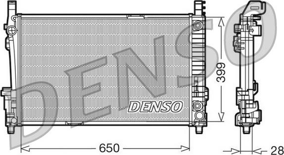 Denso DRM17013 - Радиатор, охлаждение двигателя autosila-amz.com