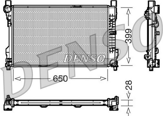 Denso DRM17080 - Радиатор, охлаждение двигателя autosila-amz.com