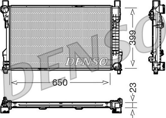 Denso DRM17081 - Радиатор, охлаждение двигателя autosila-amz.com