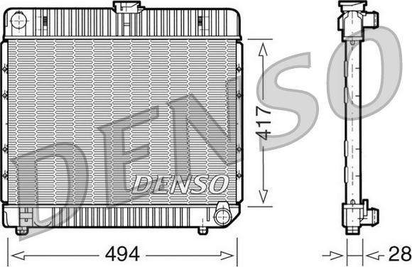 Denso DRM17020 - Радиатор, охлаждение двигателя autosila-amz.com