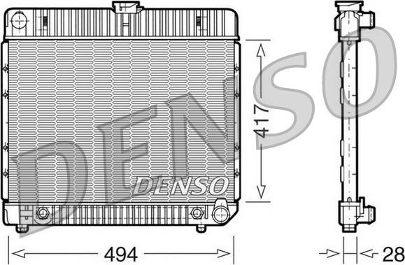 Denso DRM17021 - Радиатор, охлаждение двигателя autosila-amz.com